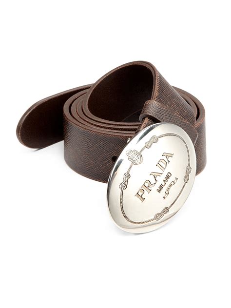 prada brown mens belt